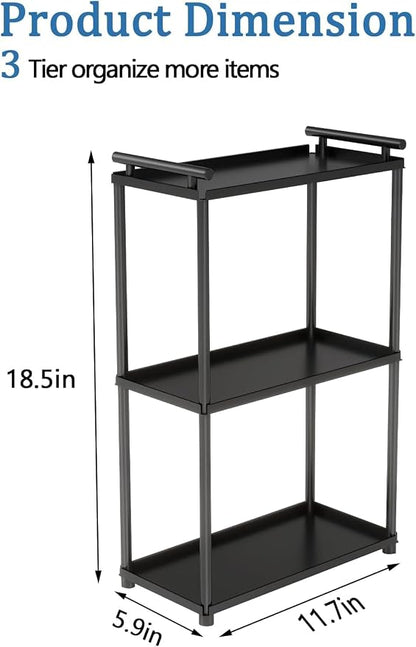 VOTZAAQ 3 Tier Bathroom Organizer Countertop, Stainless Steel Perfume Tray and - Image 2