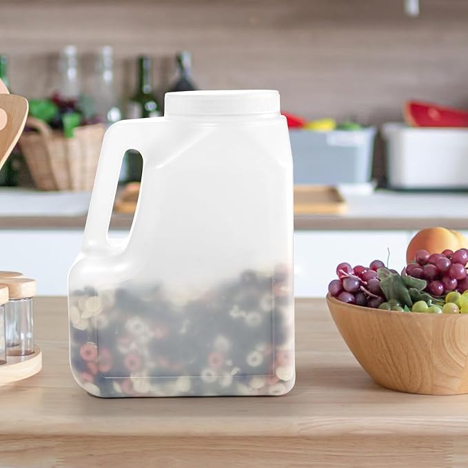 Yesland 2 Pcs White Plastic Gallon Jar - Image 9
