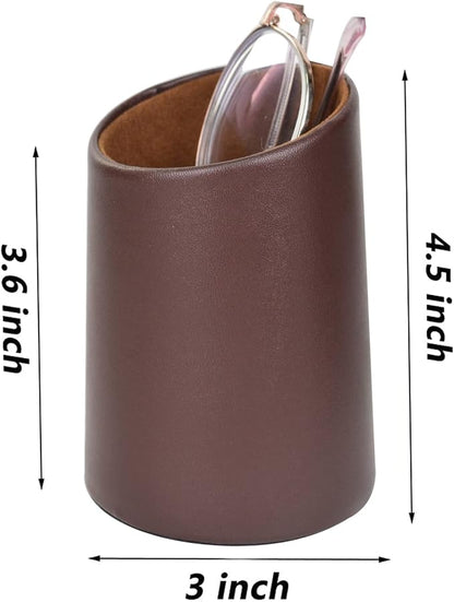 2 Pack Eyeglasses Holder PU Leather Glasses Stand Case Holder - Image 3