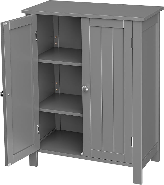 SUPER DEAL Modern Bathroom Floor Storage Cabinet by Superdeal