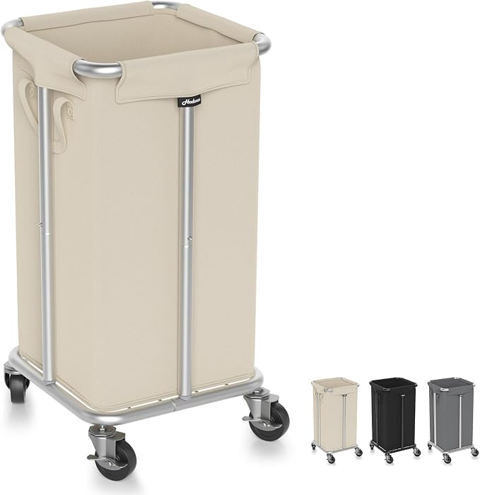 Laundry Basket with Wheels, 115L Rolling Laundry Hamper Large Dirty Clothes by Hodonas