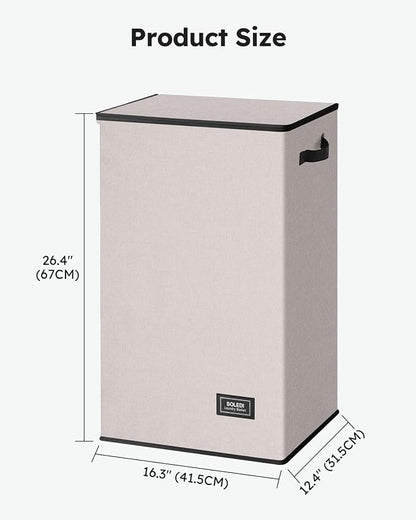 SOLEDI Laundry Hamper with Lid 90L Large & Tall Collapsible Laundry Basket - Image 9