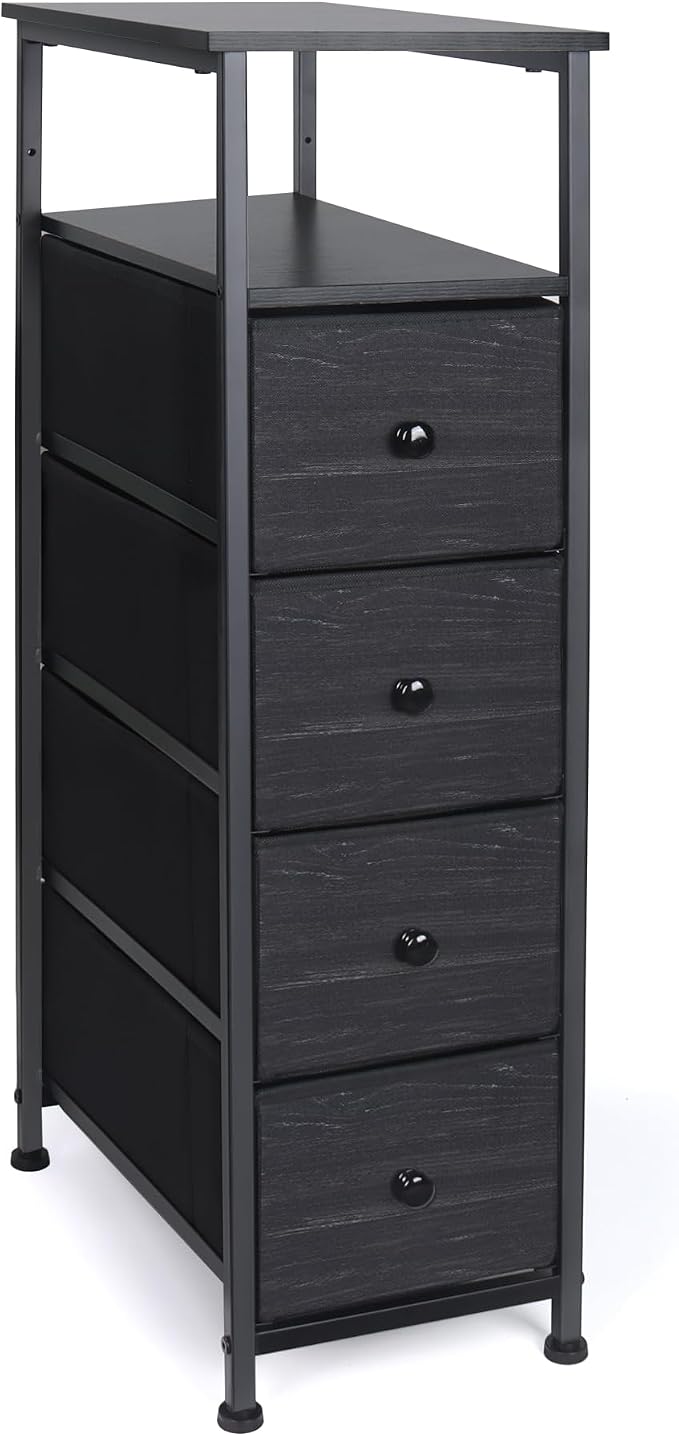 Narrow Dresser for Bedroom, Fabric Tall Dresser & Chests of Drawers by Unknown