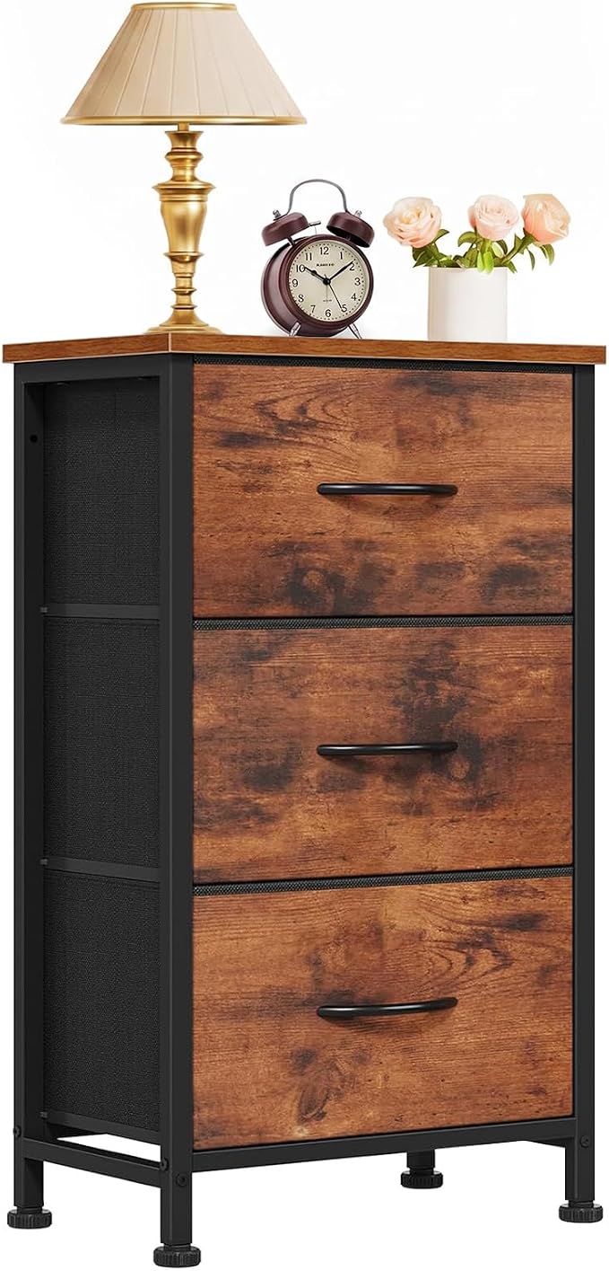 3 Drawers Dresser for Bedroom Fabric Storage Tower by SageNest