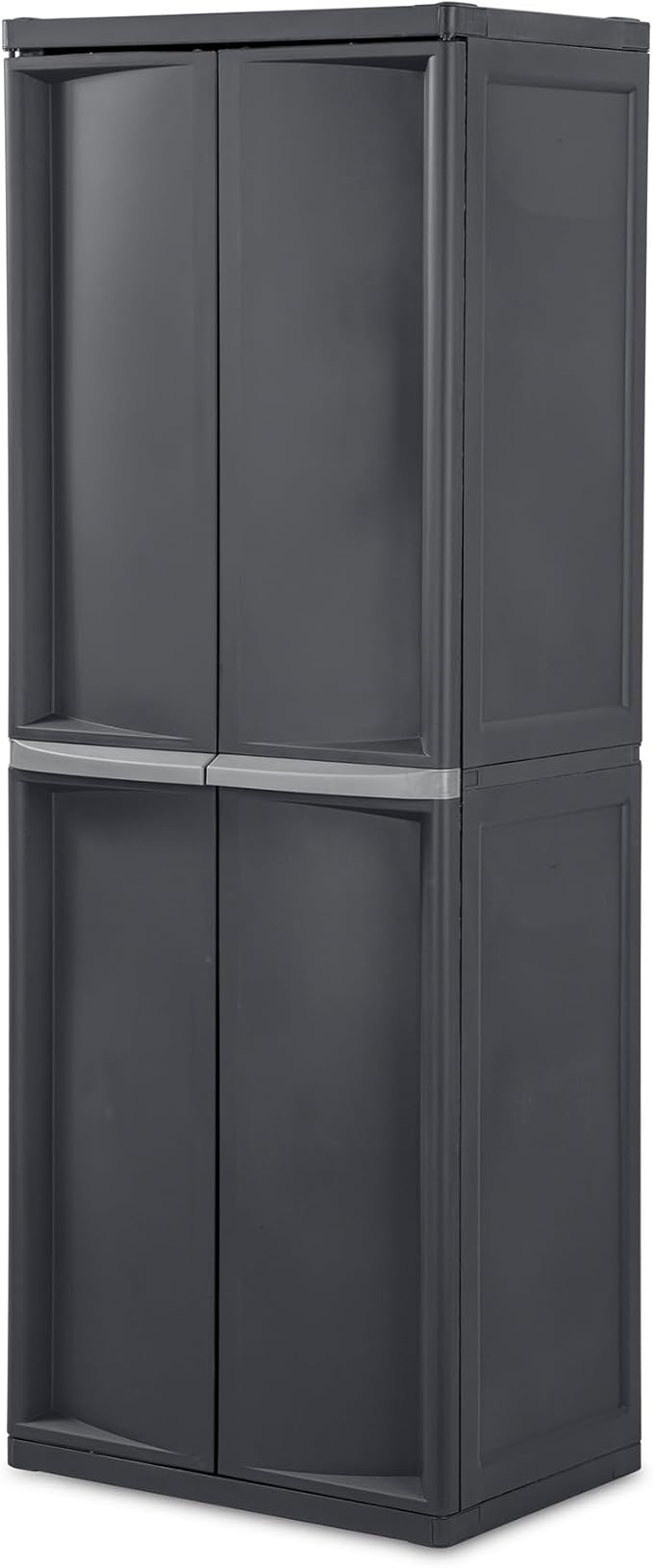 Sterilite 2-Pack 4 Shelf Cabinet, Lockable Utility Storage w/ Adjustable Shelves by Sterilite