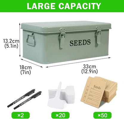 Seed Storage Organizer, Metal Seed Saving Box - Image 7