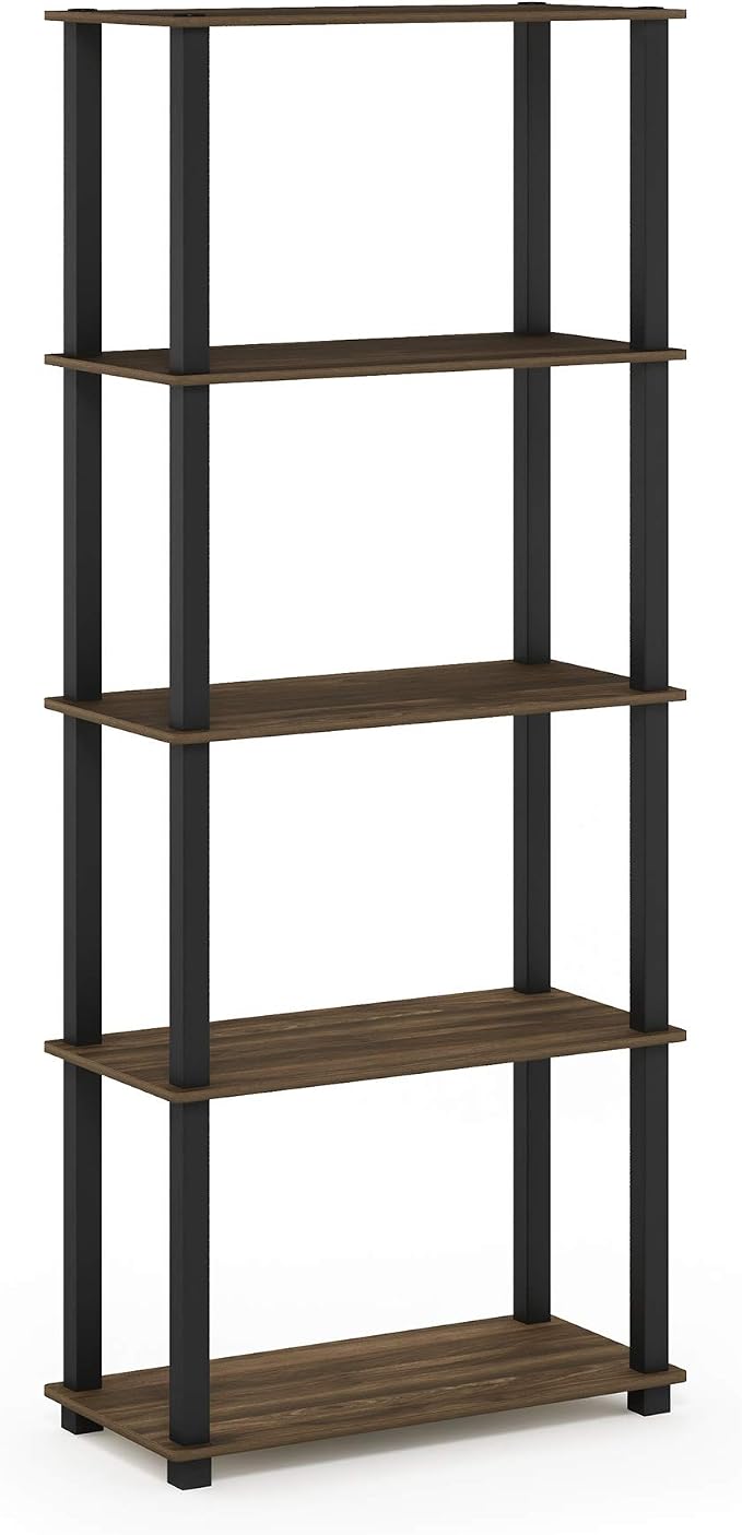 Furinno TURN-S-TUBE Book Shelf, 5-Tier Toolless Storage Shelves - Image 6