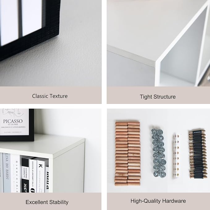Wooden 6 Cube Storage Organizer - Image 3