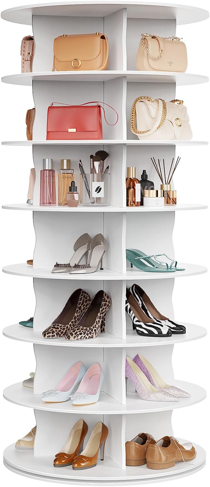 7-Tier Rotating Standing Shelf Unit by HOMETUK