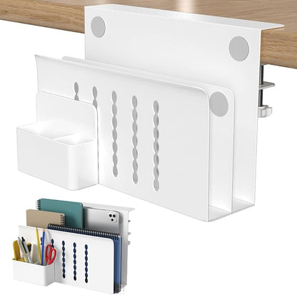 HAMOPY Desk Side Storage, 2 Tier Steel Hanging Desk Organizer by HAMOPY