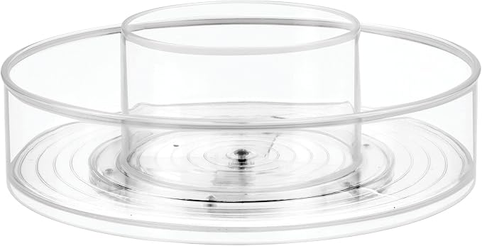 mDesign Plastic Lazy Susan Round Spinning Storage Tray; Rotating 360 Degree - Image 4