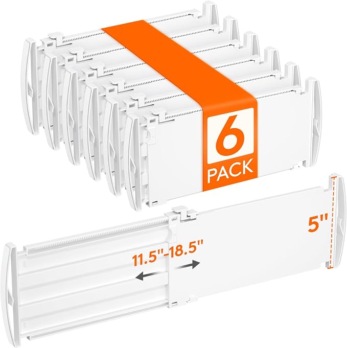 Lifewit 6 Pack 5" High Drawer Dividers by Lifewit