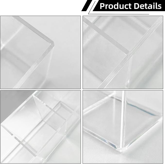 Acrylic Makeup Brush Holder, 2 Pack Clear Pencil Holder, Desk Accessories Holder - Image 8
