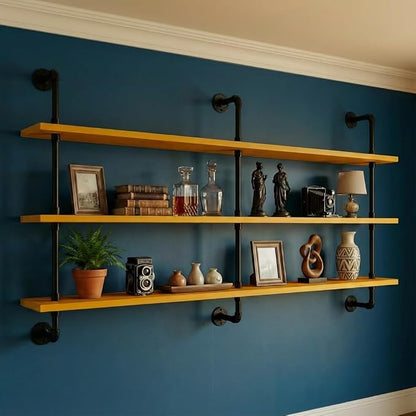 HDDFER Floating Shelves for Wall Bookshelf Industrial Pipe Shelving Shelves by industrialpipeshelving