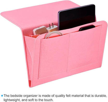 PATIKIL 13in Bedside Caddy, Bed Caddy Bedside Organizer Hanging Soft Felt 5 - Image 4