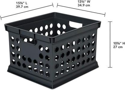 Sterilite Stackable Plastic Storage Crate Bin Organizer File Box - Image 4