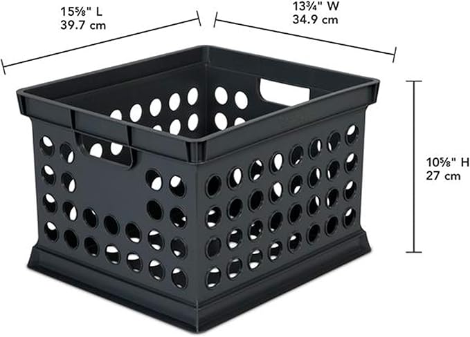 Sterilite Stackable Plastic Storage Crate Bin Organizer File Box - Image 4