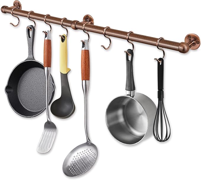 ROTHLEY Stainless Steel Pot and Pan Hanger: 23.7 Inch Wall Mounted Hanging Pots by ROTHLEY