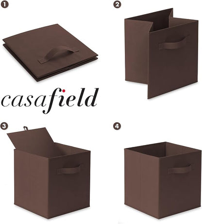 Casafield Set of 6 Collapsible Fabric Cube Storage Bins, Cubby Organizers & More - Image 6