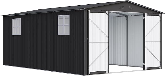 12x18 FT Outdoor Storage Shed, Metal Garden Shed - Image 8