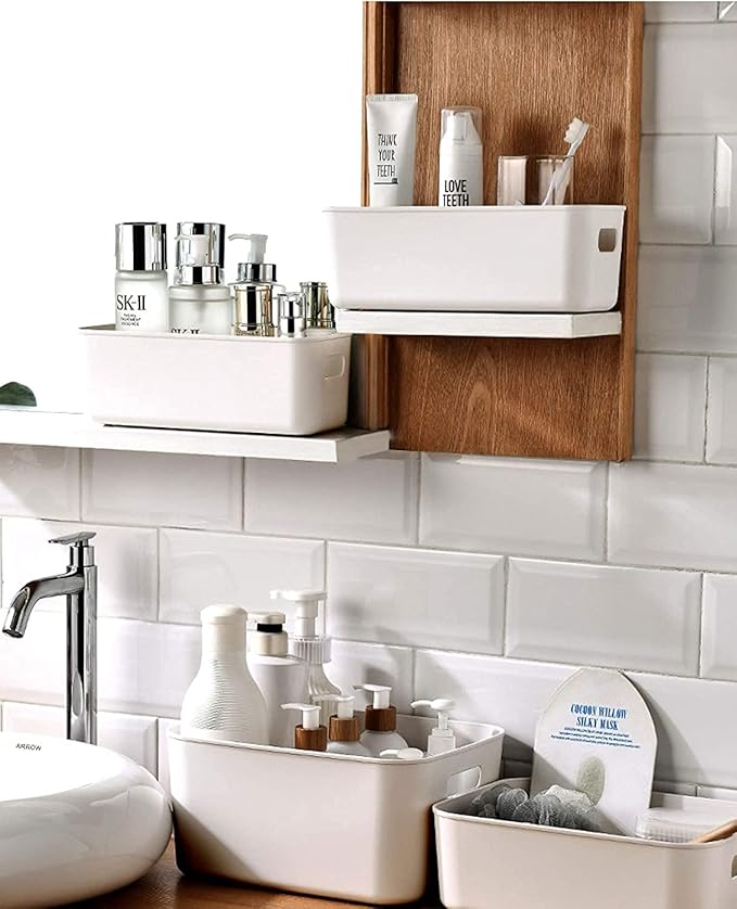 Set Of 3 Plastic Storage Bins, Versatile Kitchen Pantry Organization and Storage - Image 4