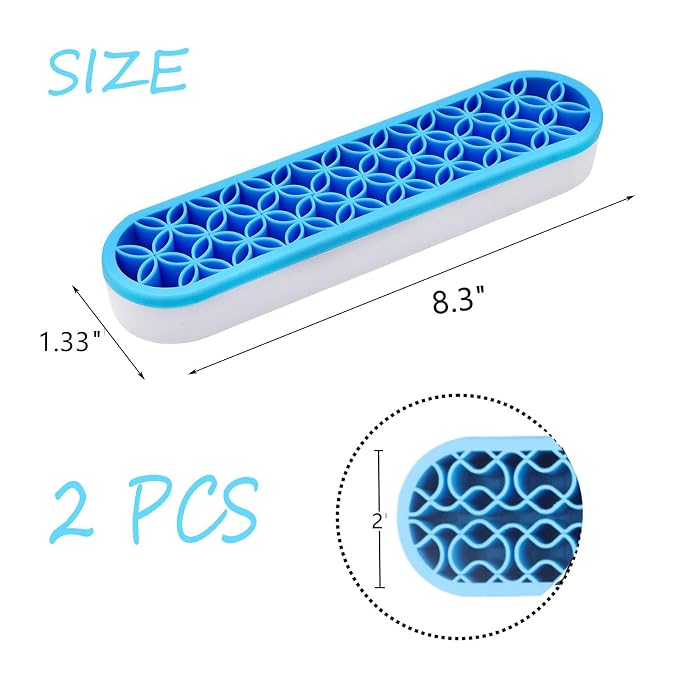 TANG SONG 2 PCS Silicone Make up Brush Holder Cosmetic Storage Box Desktop - Image 2