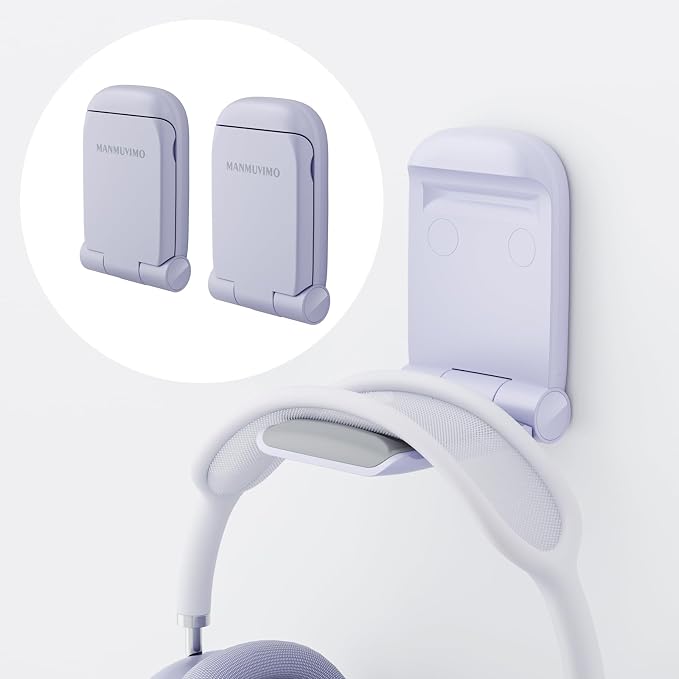 MAMUVIMO Headphone Stand, 2 Pack Headset Stand Foldable＆Sticky, Headphone by MANMUVIMO