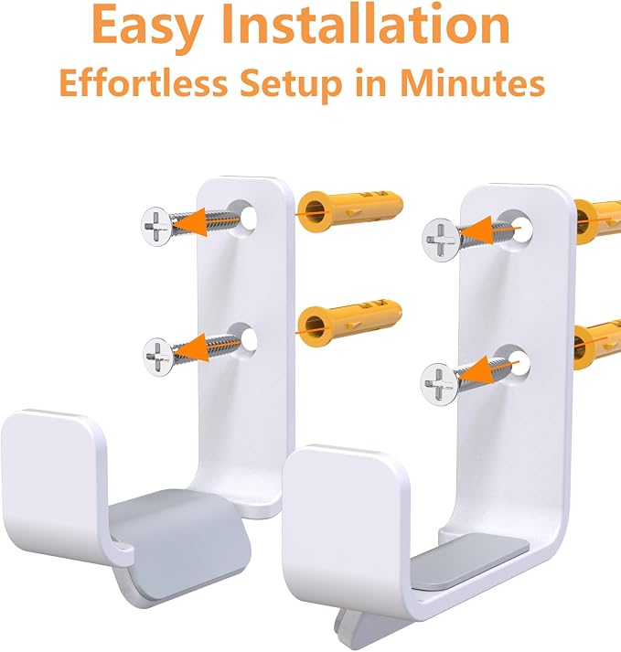 2PCS Ironing Board Holder Wall Mount White, Stainless Steel Ironing Board Hanger - Image 6
