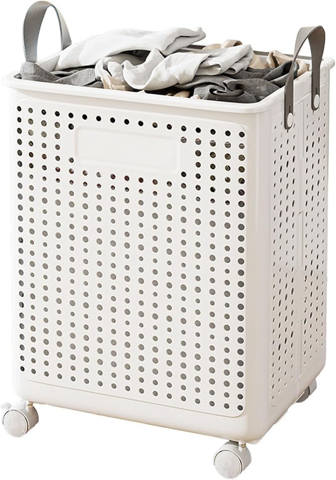 WESAPPINC Collapsible Large Laundry Hamper, Plastic Laundry Basket by WESAPPINC