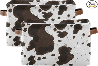 ZAZYXTJ Cow Print Storage Basket by ZAZYXTJ