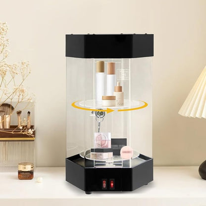 LED Electric Rotating Acrylic Display Case, Jewelry Display Case, Free Standing - Image 5