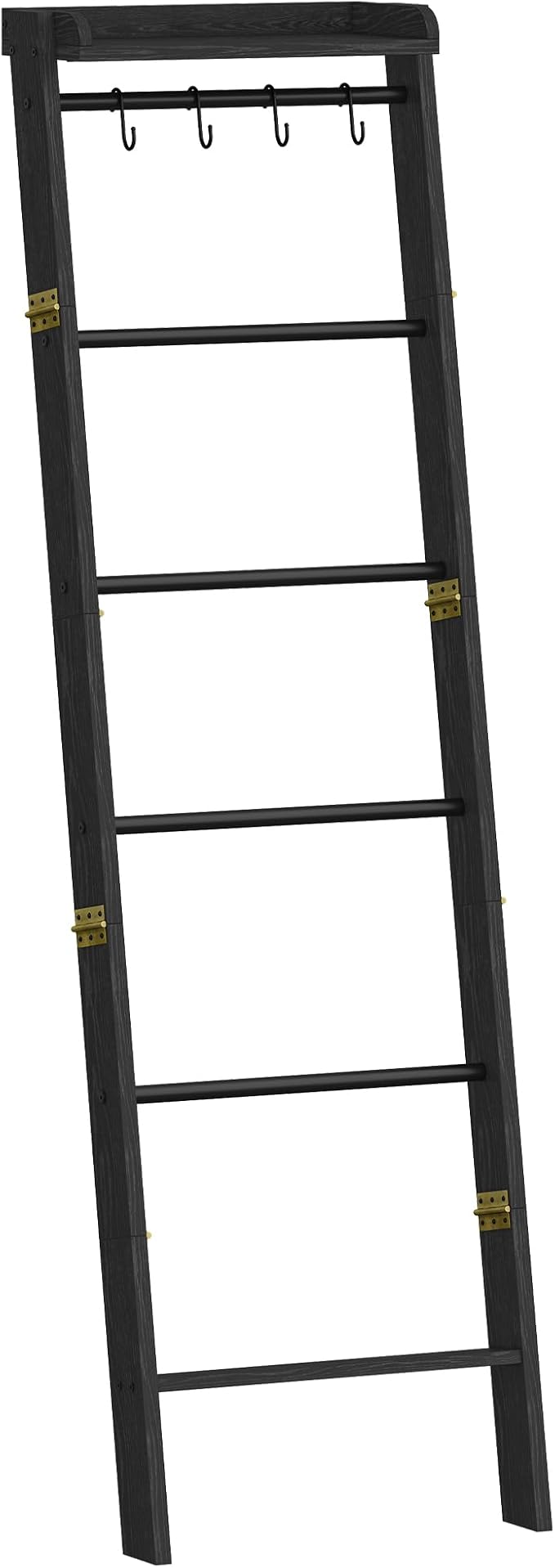 Blanket Ladder Shelf, Decorative Quilt Rack, 7-Tier Farmhouse Ladder Holder - Image 9