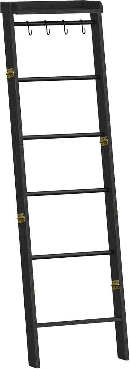 Blanket Ladder Shelf, Decorative Quilt Rack, 7-Tier Farmhouse Ladder Holder - Image 9