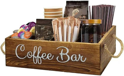 Coffee Counter Storage Rack Wooden Coffee Bar Storage Rack Features Removable by Reflygen