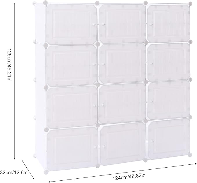 Portable Shoe Rack, 48 Pair DIY Shoe Storage Shelf Organizer, Plastic Shoe - Image 3