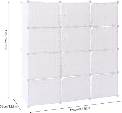 Portable Shoe Rack, 48 Pair DIY Shoe Storage Shelf Organizer, Plastic Shoe - Image 3