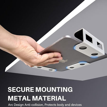 BYMECOST Under Desk Laptop Mount, Metal Under Desk Storage Holder, - Image 2