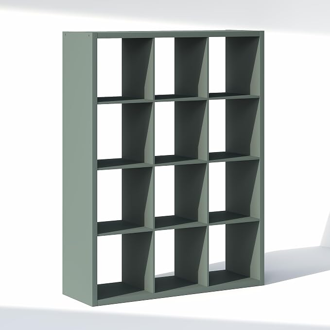 Furinno Cubic Extra Thick 12-Cube Closet Organizers and Storage, Sage Green | - Image 7