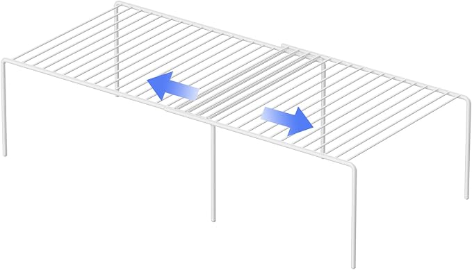 Redrubbit Cabinet Storage Shelf Rack, Expandable Metal Rustproof Kitchen by Redrubbit