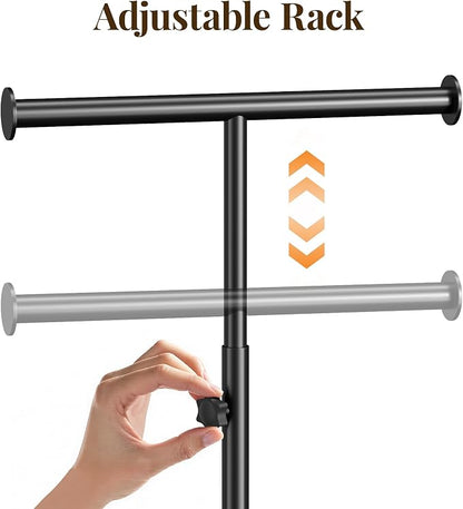 56" Shopping Bag Rack Stand, Adjustable Freestanding Tote Bag Display - Image 3