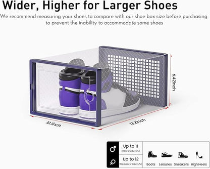 Kuject X-Large Shoe Storage Boxes 12 Pack, Entryway & Under-Bed Storage - Image 2