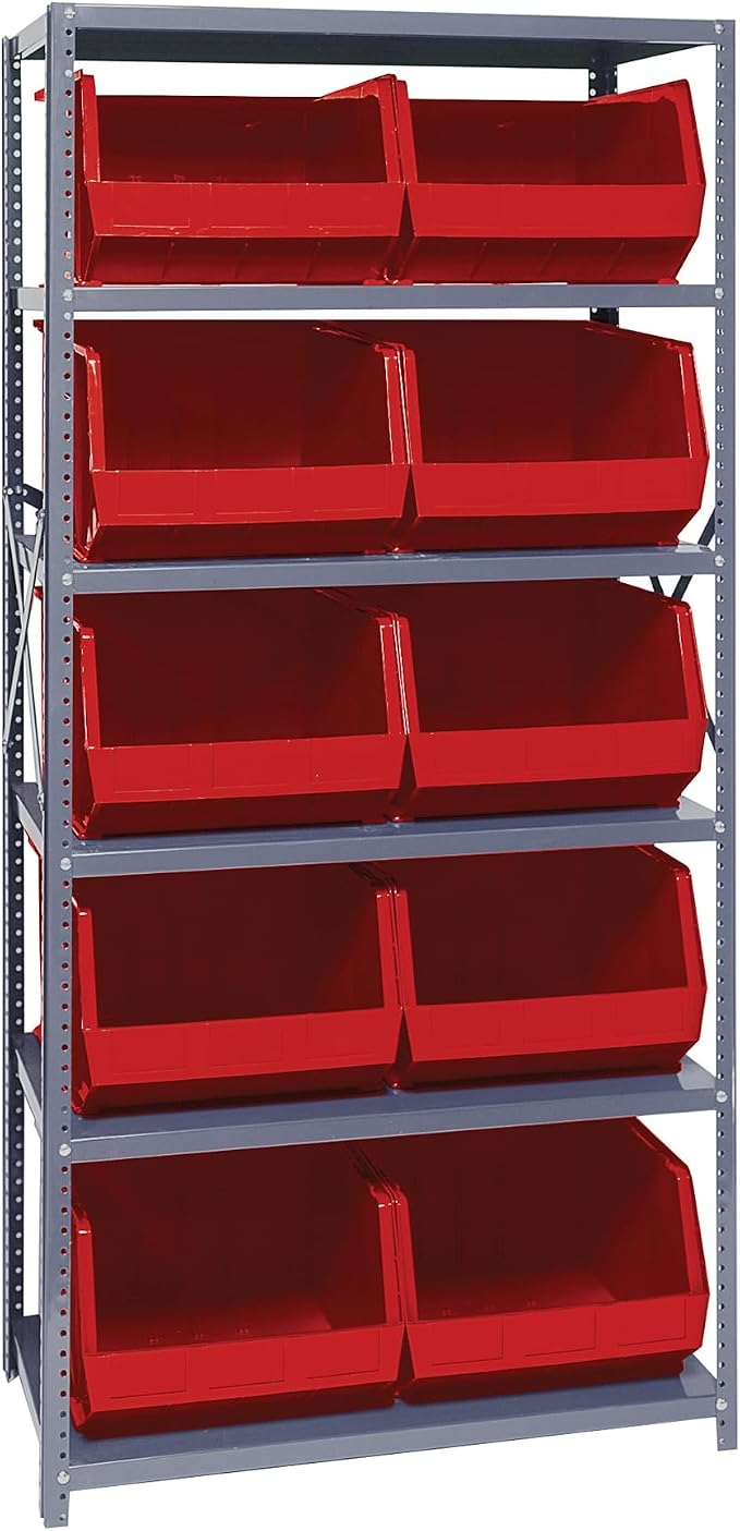 Quantum Storage Systems QSBU-270RD Giant Open Hopper Steel Shelving System by QuantumStorageSystems