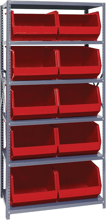 Quantum Storage Systems QSBU-270RD Giant Open Hopper Steel Shelving System by QuantumStorageSystems