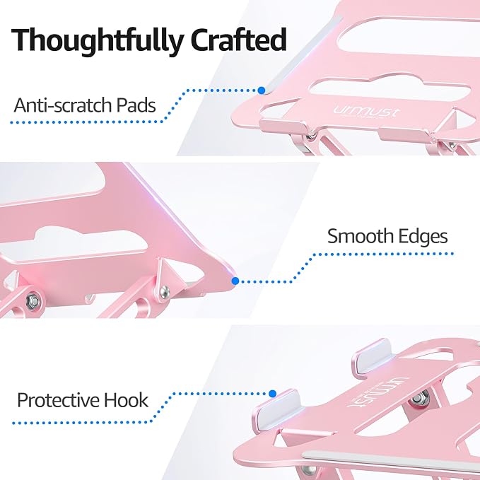 Urmust Laptop Stand for Desk Aluminum Computer Stand Riser Holder for Laptop - Image 8