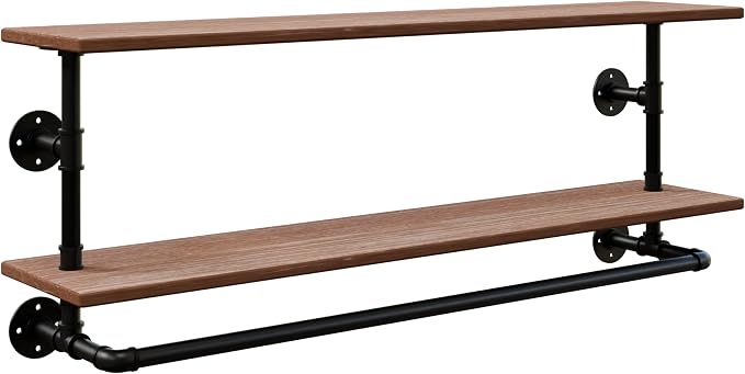 Clothes Rack 36/42/48in, Wall Mounted Garment Rack - Image 6