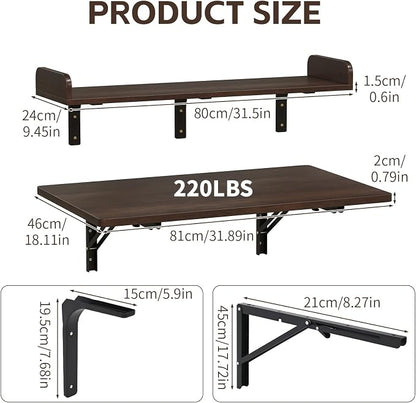 Nisorpa 2 Layers Wall Mounted Folding Table - Image 2
