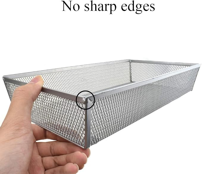 HAHIYO Stackable Mesh Tray Cup 12 x 6 x 2 inches Sturdy Container - Image 6
