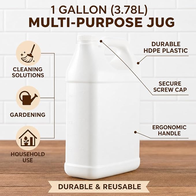 kitchentoolz 1 Gallon Jug – Heavy-Duty HDPE Carboy - Image 5