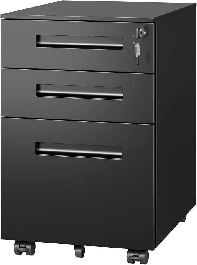 DEVAISE 3-Drawer Metal File Cabinet by DEVAISE