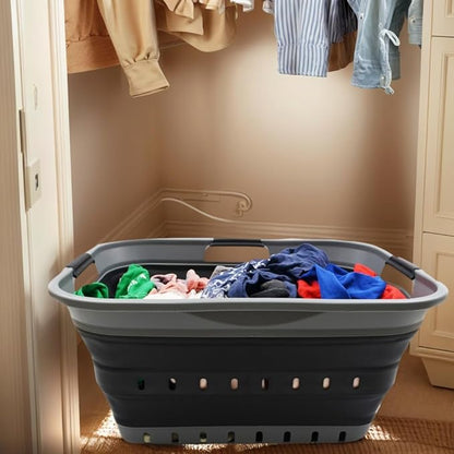 SAMMART 42L Collapsible Plastic Laundry Basket - Image 4